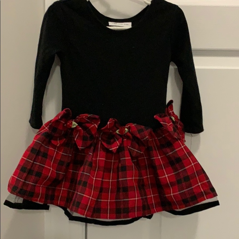 Kids Dressy black and red long sleeve dress